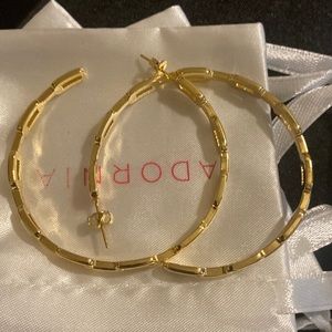 Adornia Chain Link Hoop Earrings NWT